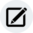 Icon med papper och penna